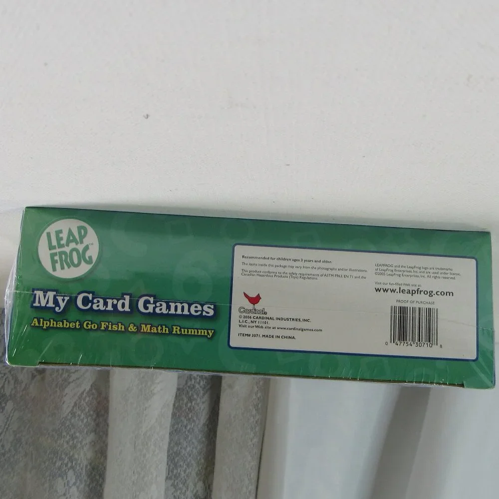 Leap Frog My Card Games Math Rummy Alphabet Go Fish Addition Subtraction NIB